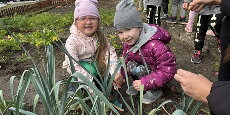 Powiększ grafikę: Bajkoludki zebrały plony z naszego ogródka.