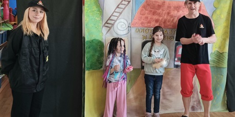Powiększ grafikę: Teatrzyk pt. "Wojtek strażak" w wykonaniu aktorów Teatru Duet